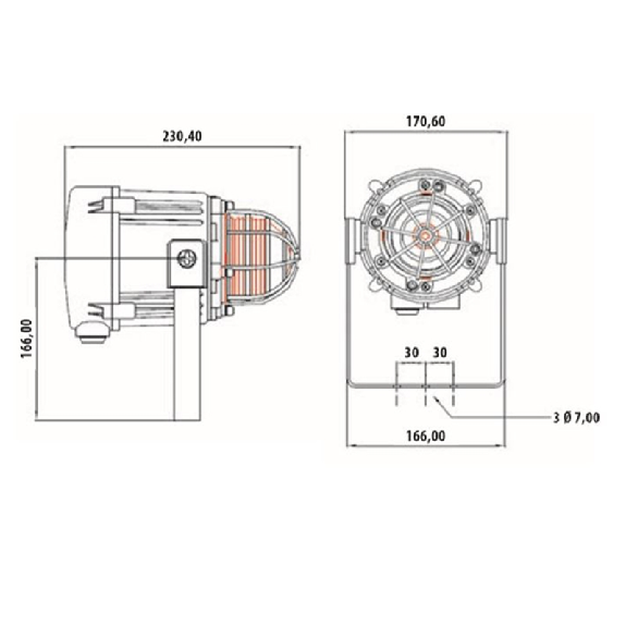 Flash optique rouge 10J 24Vdc IP66/67-Lire la description