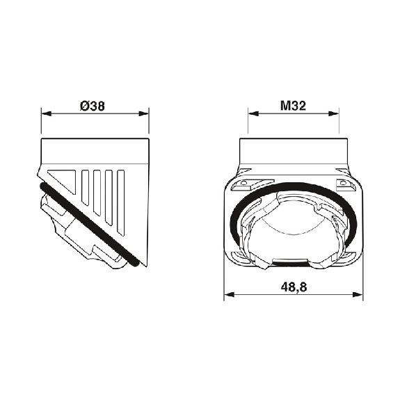 Adaptateur, plastique, pour boîtier EVO, filetage M32 - HC-B-TA-M32-PLR-BK Adaptateur, plastique, pour boîtier EVO, filetage M32 - HC-B-TA-M32-PLR-BK-Lire la description
