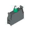 Bloc à DEL clignotant, vert, 12 30 Vac/dc, Sous le couvercle - E2 LP1L4V1