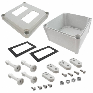 Double Boitier étanche IP65  ,Fibre de verre  pour séries PAX - ENC5C000-Lire la description