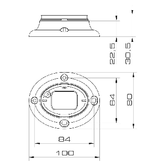 Base plate ELYPS MB FLAT BASE GRIS - 32357 | ELYPS MB FLAT BASE GY-Lire la description