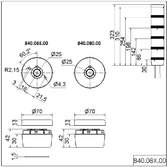 Élément de raccordement RM IP54 NOIR - 840.080.00-Lire la description