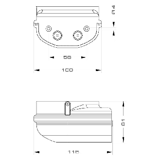 Base pour montage en applique V12/24DAC BLANC - 90348 | BASE LT WALL V12/24DAC WH-Lire la description