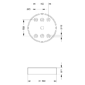 Base basse pour le montage en surface V12/24DAC BLANC - 90344 | BASE LT SHALLOW V12/24DAC WH-Lire la description