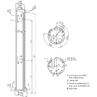 Colonne miroir pour M20Z/M40Z - PM3Z96-00240020-Lire la description