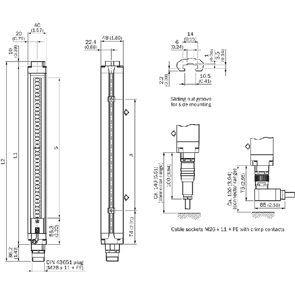Barrière sécurité T4 (R) H=1800mm Rés=14mm P=10m Std ATEX - C40E-S136-Lire la description