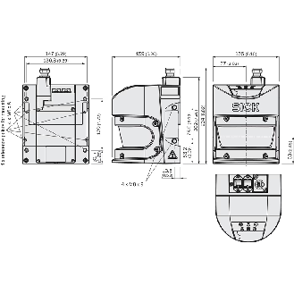Scrutateur S3000 PROFINET IO Advanced, P=5,5m, Angle 190°, 8 champs - S30A-6111CP-Lire la description