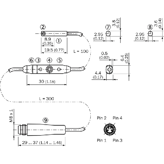DPM Vérins rainures en C PNP(x2) NO lg19,5mm 12-30Vdc / M08 4P+C0.3m - MZ2Q-CFSPSKP0S04 DPM Vérins rainures en C PNP(x2) NO lg19,5mm 12-30Vdc / M08 4P+C0.3m - MZ2Q-CFSPSKP0S04-Lire la description