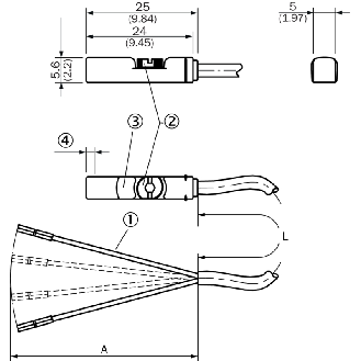 DPM Vérins rainures en T PNP NO lg24mm 10-24Vdc +100 °C / Câble 2m - MZT8-2V6PSTKW0-Lire la description
