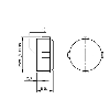 Support de données HF (13,56 MHz), 2000 octets, 8 octets, rond - BIS M-105-02/A (BIS0042)