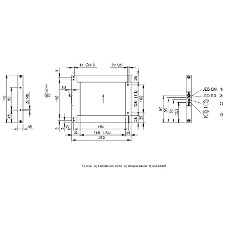 Cadre optique PNP NO P=120x160mm Pot. IR DO / M08 3P - BOW A-1216-PS-C-S49 (BOW002H)-Lire la description