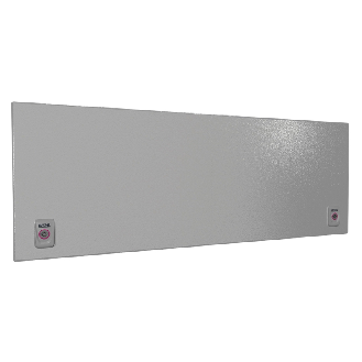 Bandeau de finition supérieur avec charnières RAL7035-Lire la description