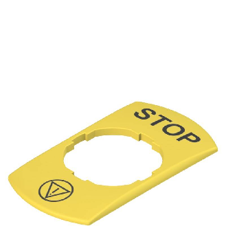 Plaque rectangulaire avec trou façonné, 30x60mm, inscription « STOP » - VE TF32G5103-Lire la description