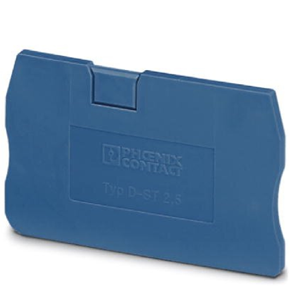 Flasque d'extrémité, 48,6 x 2,2 x 29,1 mm, bleu - D-ST 2,5 BU Flasque d'extrémité, 48,6 x 2,2 x 29,1 mm, bleu - D-ST 2,5 BU-Lire la description