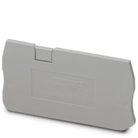 Flasque d'extrémité, 60,5 x 2,2 x 29 mm, gris - D-ST 2,5-TWIN Flasque d'extrémité, 60,5 x 2,2 x 29 mm, gris - D-ST 2,5-TWIN-Lire la description