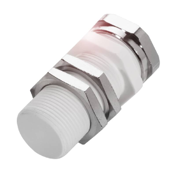 Suppport pour détecteur Ø8mm ou M08, PBT nickelé, Ø17x48,5mm - BES 08,0-KH-3L (BAM00AL)-Lire la description