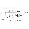 Suppport pour détecteur Ø8mm ou M08, PBT nickelé, Ø17x48,5mm - BES 08,0-KH-3L (BAM00AL)