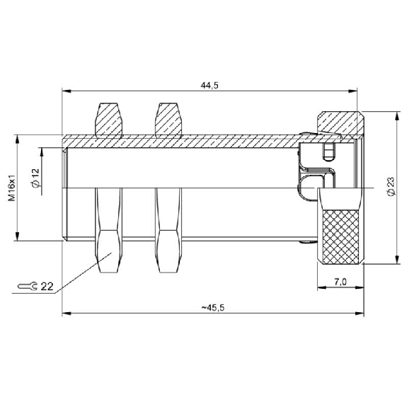Dispositif de fixation pour capteurs Ø12 mm, acier inoxydable - BAM MC-XA-023-D12,0-4-FXL (BAM0261)-Lire la description