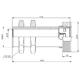 Dispositif de fixation pour capteurs Ø12 mm, acier inoxydable - BAM MC-XA-023-D12,0-4-FXL (BAM0261)-Lire la description
