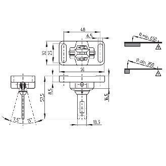 Actionneur articulé droit flexible 4 directions - AZM190-B3/2X15-Lire la description
