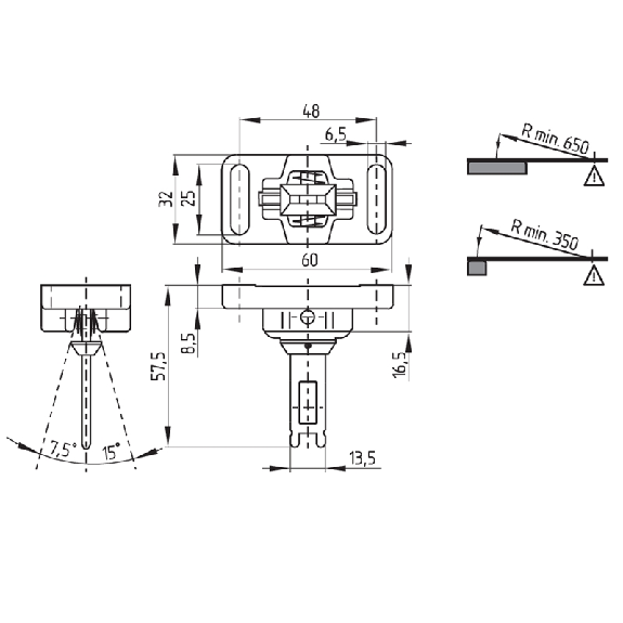 Actionneur articulé droit flexible 4 directions - AZM190-B3/2X15-Lire la description