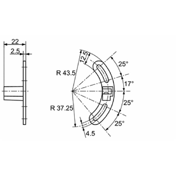 Butoir anti rotation Axe creux - Z 119.024 Butoir anti rotation Axe creux - Z 119.024-Lire la description