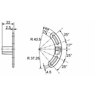 Butoir anti rotation Axe creux - Z 119.024-Lire la description