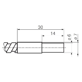 Fibre opt. directe, verre, tête 6x14mm Pmax=200mm +250°C, 0,5m - FUF 050B2002-Lire la description