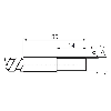 Fibre opt. directe, verre, tête 6x14mm Pmax=200mm +250°C, 0,5m - FUF 050B2002