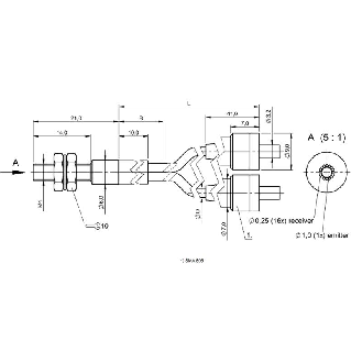 Fibre opt. directe coaxiale, plast. Ø2.2mm, tête M4, 2m - BFO D22-XB-UB-EAK-15-SA1-02 (BFO00C9)-Lire la description