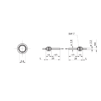 Fibre optique plastique avec barrière parallèle 17mm-Lire la description