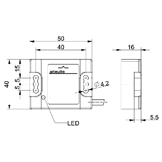 Int.de séc. Ex magnétique Reed actionneur (sans) 1NO/1NF, LED, c10m - 1190301 | Ex RC Si 56 1Ö/1S-LED - 10m-Lire la description