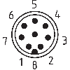 DETEC SECU POLYV" + DIAG - CSS-8-180-2PDM-LST 2M M12 8POL"