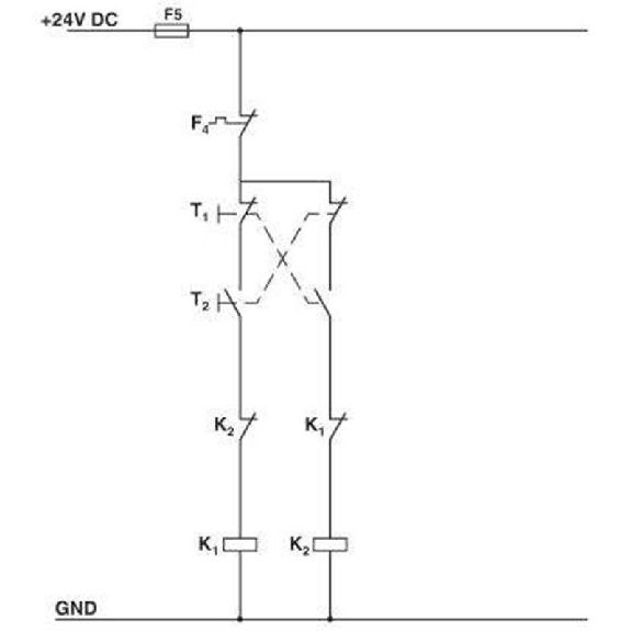 Démarreur réversible moteurs CA triphasés, 500VAC - 2,4A / Cde 24VDC - ELR H5-I-SC- 24DC/500AC-2 Démarreur réversible moteurs CA triphasés, 500VAC - 2,4A / Cde 24VDC - ELR H5-I-SC- 24DC/500AC-2-Lire la description
