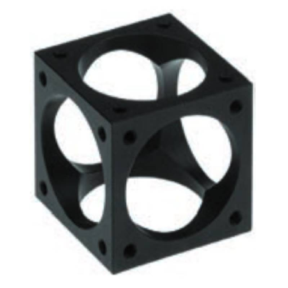 Cube combi série quad Type: EV/AV 40, anodisé noir - 92404 Cube combi série quad Type: EV/AV 40, anodisé noir - 92404-Lire la description