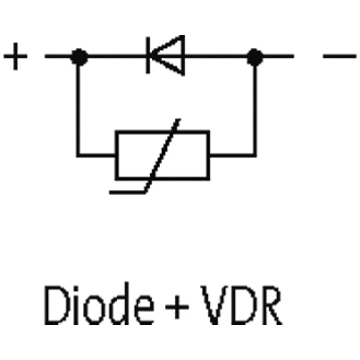 Module d'antiparasitage H" 24...240VAC Circuit Diode - 26097 | H-LG/1"-Lire la description