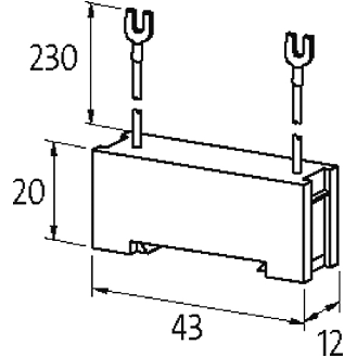 Module d'antiparasitage contacteurs Universel, RC, 230VAC/DC/25VA/W - 20033 | RC-BU1-047/230-Lire la description