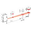 Laser de mesure Ligne Sd=100-600mm ANA+Ethernet TCP/IP M12 4P+M12 8P - OM70-L0600.HV0350.EK