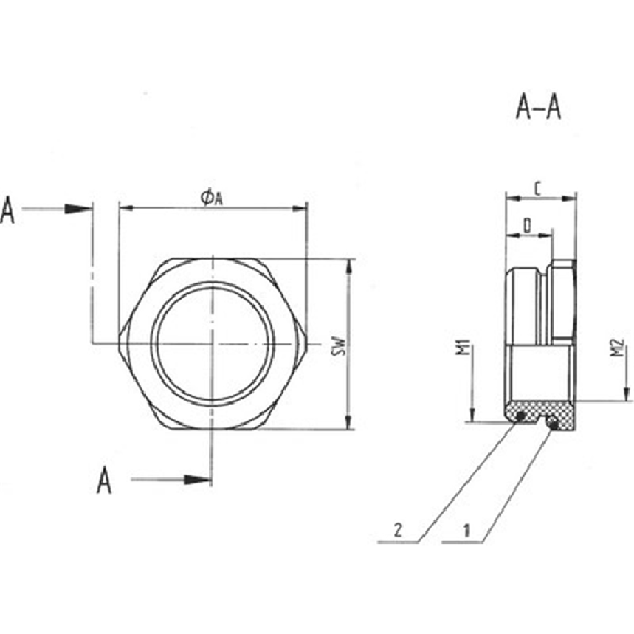 Réducteur hexagonal laiton SKINDICHT MR-M 6kt. 32x1,5/25x1,5+O-RING - 52101973 | SKINDICHT MR-M 6kt. 32x1,5/25x1,5+O-RING-Lire la description