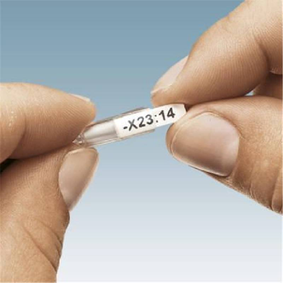 Repères pour fils, transparent, vierge, câble 4-7mm, surface 4x15mm - PATG 3/15-Lire la description