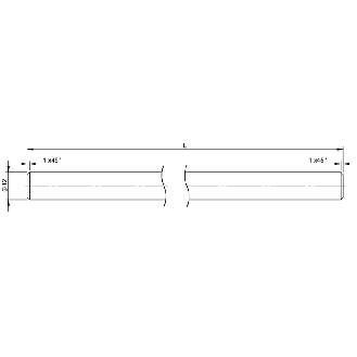 Tige pour systèmes de montage BMS, Ø 12 x 600 mm, inox, Ecolab  - BMS RS-S-D12-0600-00 (BAM03F1)-Lire la description