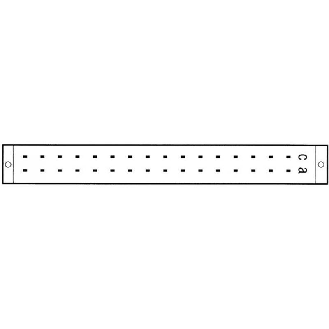 Support porte-carte Europe, 32 pôles D, 250V 4A, rangées a, c - 630732 | SKP 32/1D-Lire la description