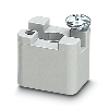 Support en matériau isolant, avec vis d'arrêt, pour barre collectrice - AB/SS Support en matériau isolant, avec vis d'arrêt, pour barre collectrice - AB/SS