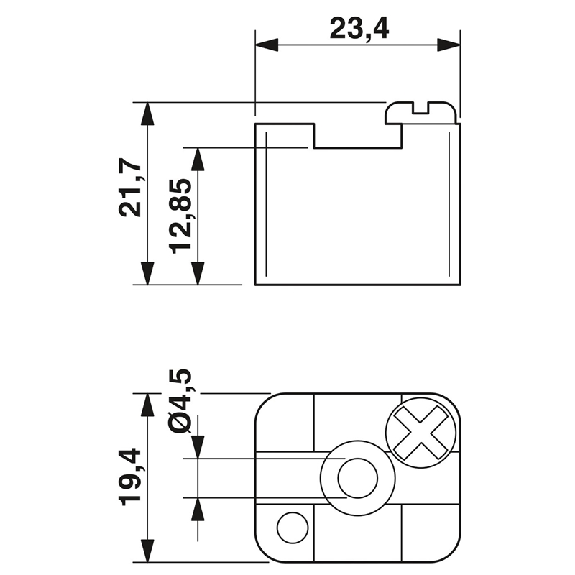 Support en matériau isolant, avec vis d'arrêt, pour barre collectrice - AB/SS Support en matériau isolant, avec vis d'arrêt, pour barre collectrice - AB/SS-Lire la description