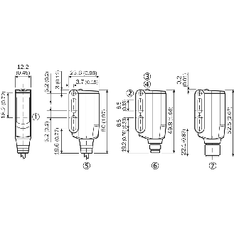 Cellule Bar. reflex transp. PNP P=3.5m Laser LO/DO / M08 4P - WL9LG-3P2252-Lire la description