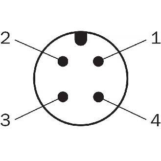 Cellule EAP PNP P=300mm PinPoint LO/DO / M12 4P+C0.15m - HTB18-P4B2AB-Lire la description