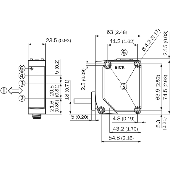 Cellule EAP RELAIS SPDT P=3m LR LO Tempo 21,6-253VAC/DC Bornier - GTB20G-QLRC116GZZZ-Lire la description