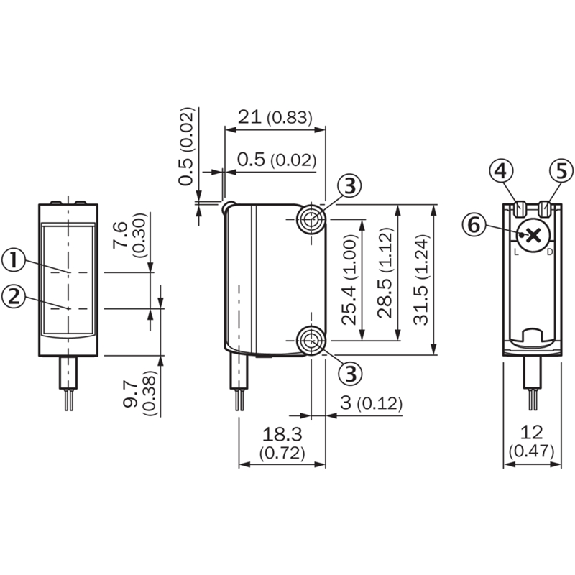 Cellule Bar. reflex PNP P=6m PinPoint LO/DO / M08 3P+C0.2m - GL6-P0112P07-Lire la description
