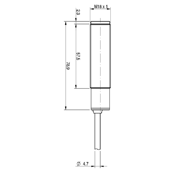 Cellule Directe PNP/NPN P=100mm IR NO/NF M18 Plast. Axial Câble 2m - MS2/00-0A-Lire la description