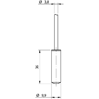 Cellule Barrage (E) AMPLI P=32m IR Ø10x36mm PC Câble 10m PVC - DGE/02-0B-Lire la description